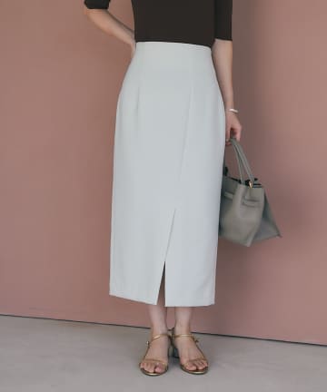 La boutique BonBon(ラブティックボンボン) 【お上品シルエット】ダブルクロスナロースカート