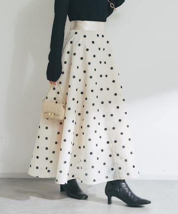 La boutique BonBon(ラブティックボンボン) ドットオーガンサーキュラースカート