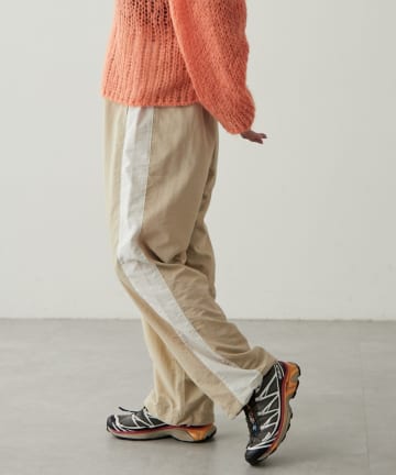 OUTLET(アウトレット) 【earthy_】ナイロンラインパンツ