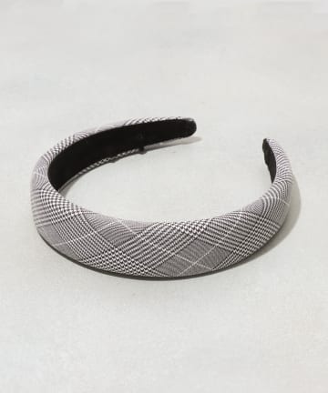 3COINS(スリーコインズ) グレンチェックカチューシャ