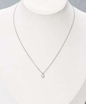 3COINS(スリーコインズ) ステンレスビジューショートネックレス