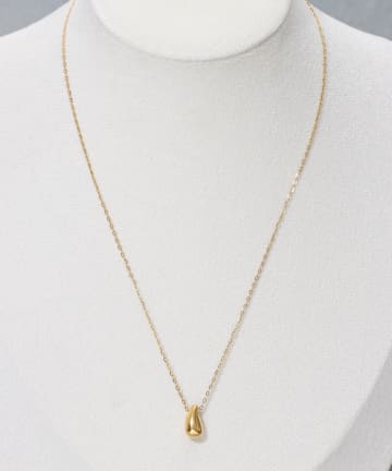 3COINS(スリーコインズ) ステンレスドロップショートネックレス