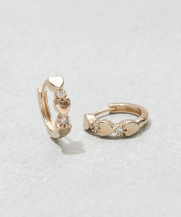 3COINS(スリーコインズ) ハートワンタッチピアス