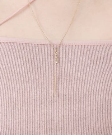 3COINS(スリーコインズ) ロングバーロングネックレス