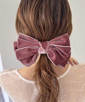 Lattice(ラティス) ベロアリボンバレッタ