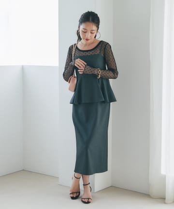 La boutique BonBon(ラブティックボンボン) 【最強愛され】ペプラムキャミワンピース