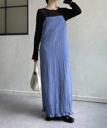 Thevon.(ゼヴォン) ワッシャーナローキャミワンピース