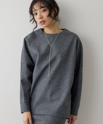 Whim Gazette(ウィム ガゼット) 圧縮スムースワイドプルオーバー