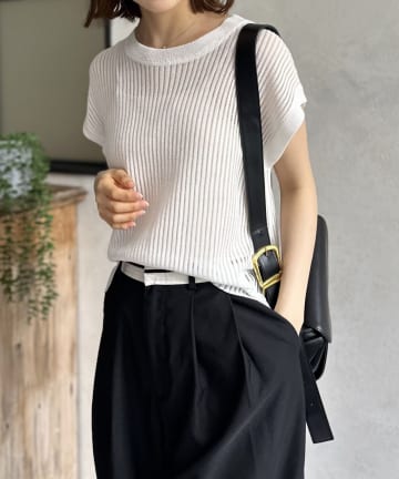 LOCUST(ローカスト) 【WEB限定】フレンチスリーブニット