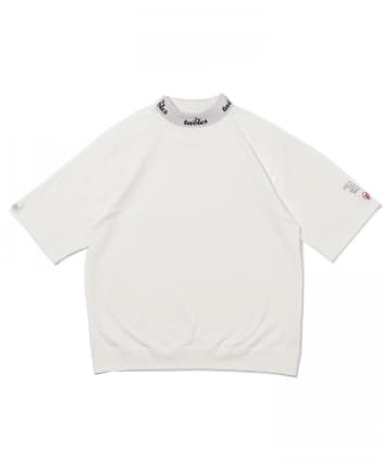 OUTLET(アウトレット) 【twoles】ロゴジャガード半袖モックT