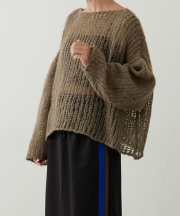 OUTLET(アウトレット) 【earthy_】シアーハンドライクオーバーニット