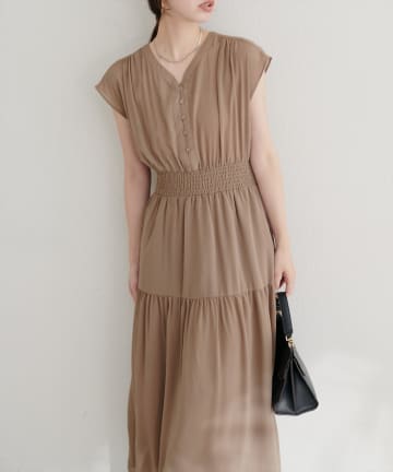 natural couture(ナチュラルクチュール) WEB限定 /【プチナチュ】ウエストシャーリングワンピース