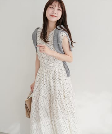 natural couture(ナチュラルクチュール) WEB限定 /【プチナチュ】ウエストシャーリングワンピース