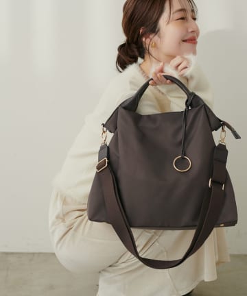 natural couture(ナチュラルクチュール) ショルダー付き2WAY A4トート