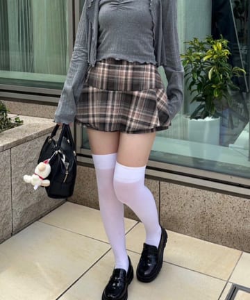 NICE CLAUP / OLIVE des OLIVE OUTLET(ナイスクラップ  / オリーブ デ オリーブ アウトレット) 【RMAF】チェックニミスカパンツ