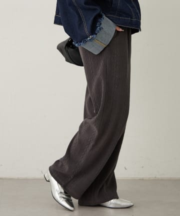 NICE CLAUP / OLIVE des OLIVE OUTLET(ナイスクラップ  / オリーブ デ オリーブ アウトレット) モールケーブルイージーパンツ