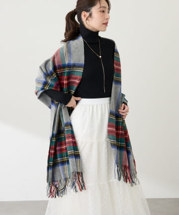 La boutique BonBon(ラブティックボンボン) 【ツィードミル】チェックストール