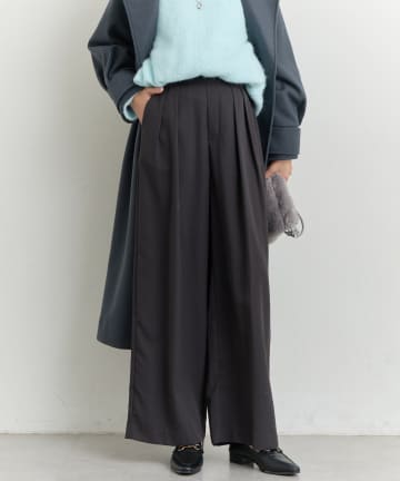 un dix cors(アンディコール) 《デイリーに活躍》タックワイドパンツ