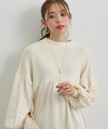 un dix cors(アンディコール) 《デイリーに活躍》ミドルネックニットプルオーバー