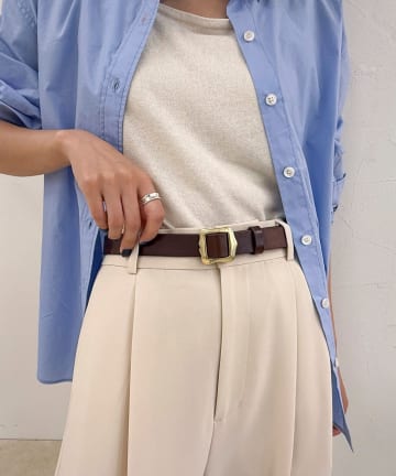 【atelier brugge】ウェーブバックルフリーアジャストベルト