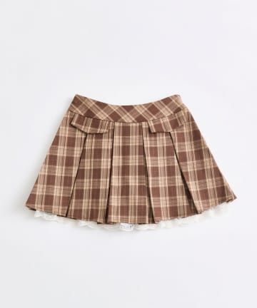 OLIVE des OLIVE(オリーブ デ オリーブ) 裾レースプリーツスカート