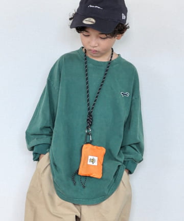 CIAOPANIC TYPY(チャオパニックティピー) 【KIDS】【FOX×TYPY】ピグメント加工ワンポイントロンTEE