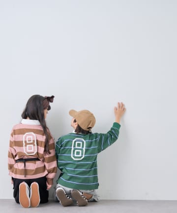 CIAOPANIC TYPY(チャオパニックティピー) 【KIDS】【FOX×TYPY】ボーダーラガーシャツ