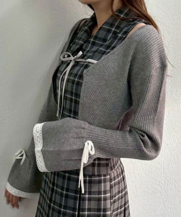 OLIVE des OLIVE(オリーブ デ オリーブ) ベルスリーブリボンボレロ