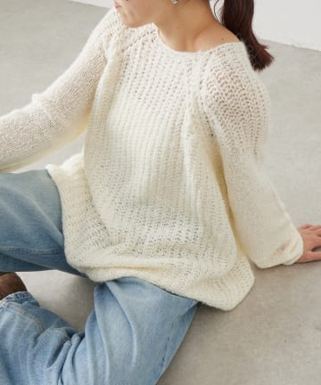 BEARDSLEY(ビアズリー) 《LEVAR》ローゲージニットエクリュ