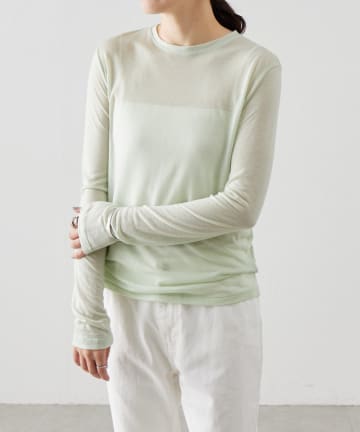 BEARDSLEY(ビアズリー) 《LEVAR》ウール混シアーカットソー(ミント)