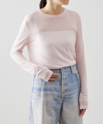 BEARDSLEY(ビアズリー) 《LEVAR》ウール混シアーカットソー(ピンク)