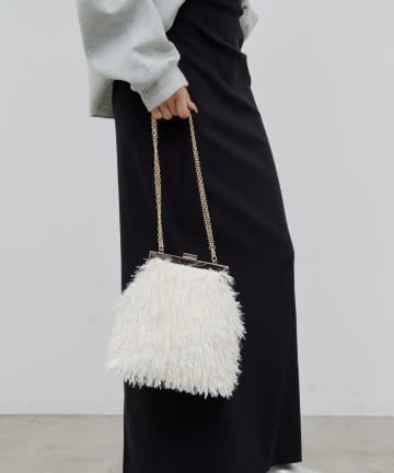 【2.718】シャギークラスプバッグ