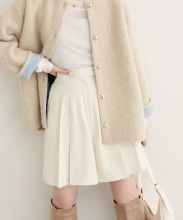 natural couture(ナチュラルクチュール) WEB限定／【canami】プリーツショートパンツ