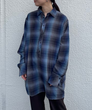 Pasterip(パセリ) Unisex pullover check shirt