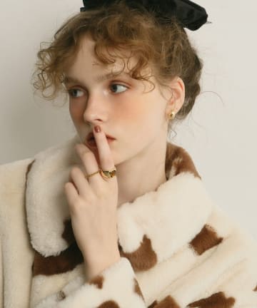 DISCOAT(ディスコート) 【amulle by DISCOAT】マーブルインセットワイドリング