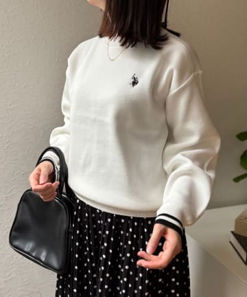 LOCUST(ローカスト) 【U.S.POLO ASSN.】 スウェットライクニットプルオーバー