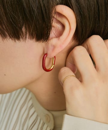 ear PAPILLONNER(イア パピヨネ) 《金属アレルギー対応/ステンレス》エポカラーフープピアス