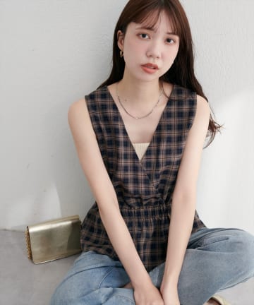 natural couture(ナチュラルクチュール) 【WEB限定】２WAYカシュクールビスチェ