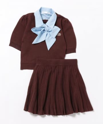 NICE CLAUP / OLIVE des OLIVE OUTLET(ナイスクラップ  / オリーブ デ オリーブ アウトレット) 【RMAF】ボウタイドッキングニットsetup