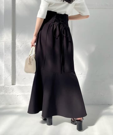 one after another NICE CLAUP(ワンアフターアナザー ナイスクラップ) WEB限定／【マイナス5キロ見え】後ろレースアップマーメイドスカート