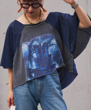 CIAOPANIC TYPY(チャオパニックティピー) etsintaリメイクメッシュフレアtee