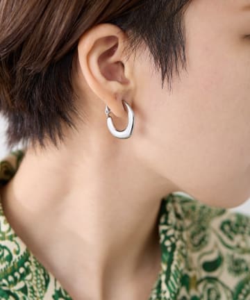 ear PAPILLONNER(イア パピヨネ) 《金属アレルギー対応/ステンレス》平フープイヤリング