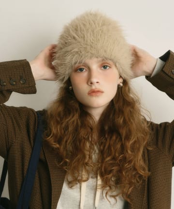 DISCOAT(ディスコート) 【amulle by DISCOAT】フラッフィービーニー