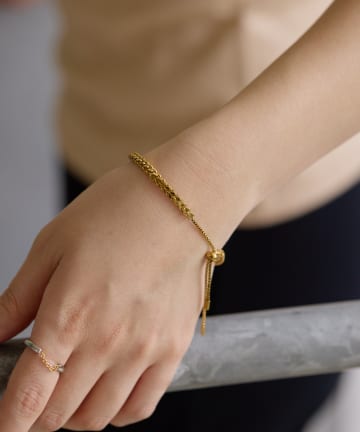 ear PAPILLONNER(イア パピヨネ) 《金属アレルギー対応/ステンレス》スライドキヘイブレスレット