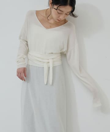GALLARDAGALANTE(ガリャルダガランテ) 【25th記念アイテム】ベルト付きロングニットワンピース