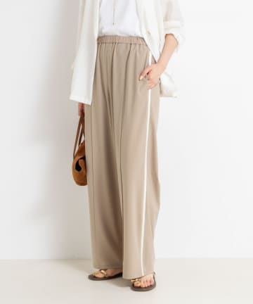 NOLLEY'S(ノーリーズ) ウォッシャブルサイドライントリコットパンツ