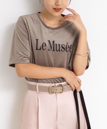 NOLLEY'S(ノーリーズ) シアートリコットベロアプリントTシャツ