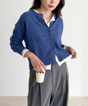 FREDY & GLOSTER(フレディ アンド グロスター) 【@sora_522m企画】ウール混天竺カーディガン