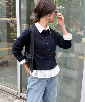 FREDY & GLOSTER(フレディ アンド グロスター) 【@sora_522m企画】ウール混天竺カーディガン