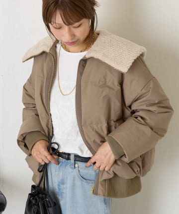 Jena　espace merveilleux(ジェナ　エスパスメルヴェイユ) ボアカラーラインジャケット